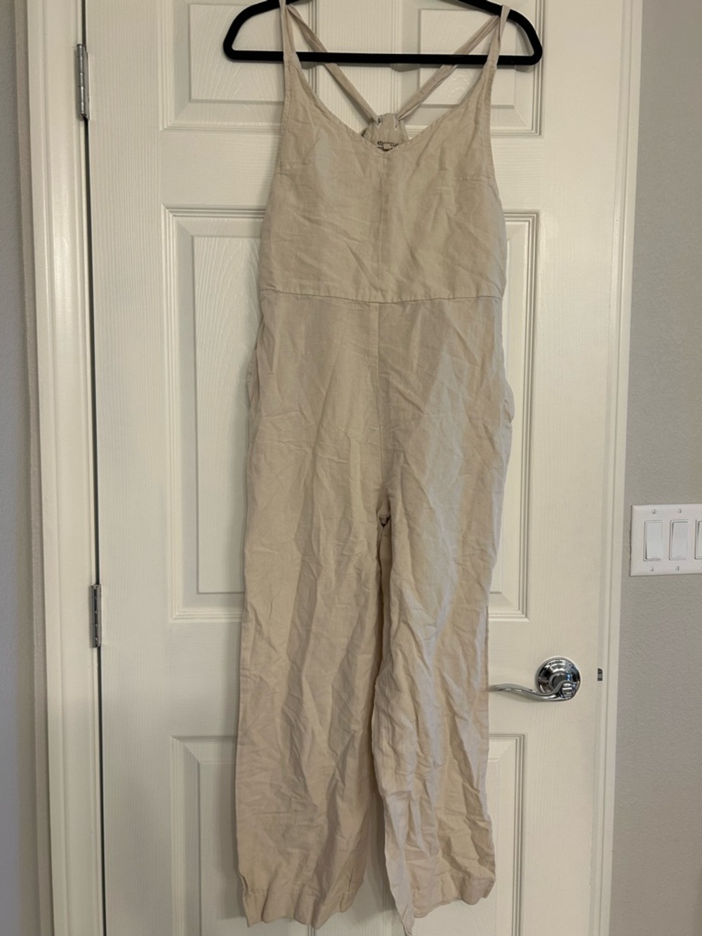 Rip Curl Beige Wide-Leg Linen-Blend Jumpsuit (Bin A)